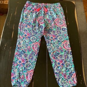 Lilly Pulitzer pants with Elastic waist and tie